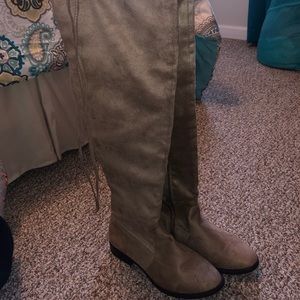 Suede tan boots